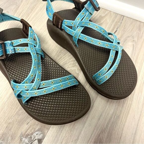 Chaco Sandals Girls 2 Z/1 Blue Double Strap Outdoor - Picture 3 of 7